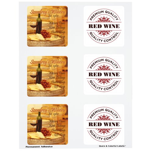 Quick & Colourful Sheeted Label - Square - 2-3/4" x 2-3/4" Main Image