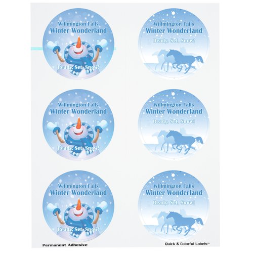 Quick & Colourful Perforated Sheeted Label - Circle - 3" Main Image