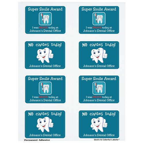 Quick & Colourful Perforated Sheeted Label - Rect - 2" x 3" Main Image