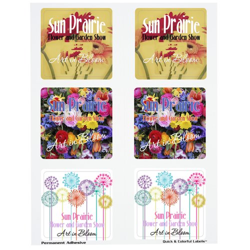 Quick & Colourful Perforated Sheeted Label - Square - 3" x 3" Main Image