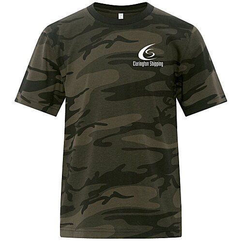 Euro Spun Cotton T-Shirt - Youth - Camo - Screen Main Image