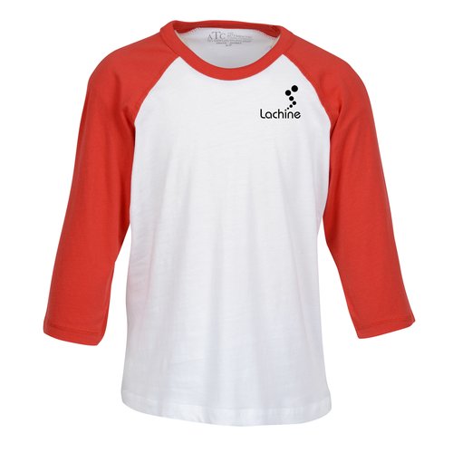 Euro Spun Cotton Baseball Tee - Youth - Screen Main Image