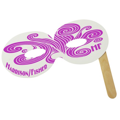 Round Mask on a Stick - White Main Image