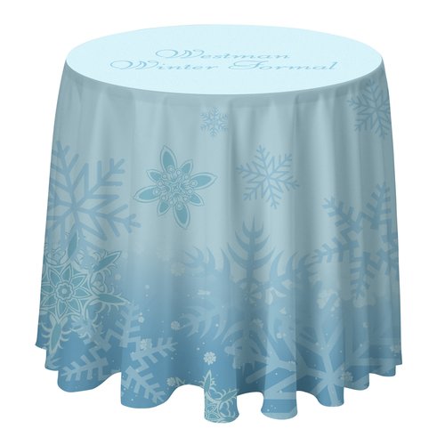 Serged Round Table Throw - 3 feet - Full Colour Main Image