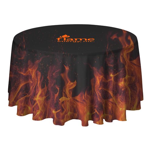 Serged Round Table Throw - 4 feet - Full Colour Main Image