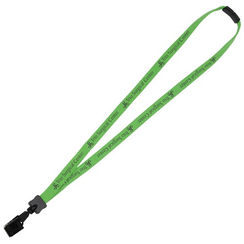 Lanyard with Neck Clasp - 5/8 inch - 32 inches - Large Metal Bulldog Clip Main Image