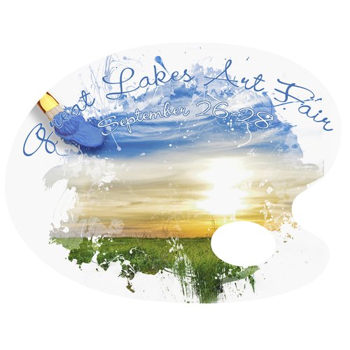 Full Colour Handheld Fan - Artist Palette Main Image