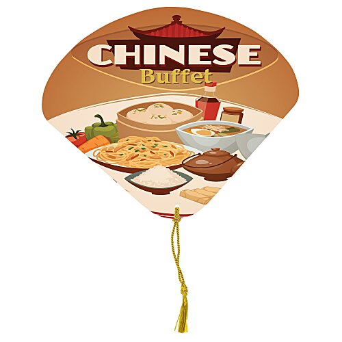 Seashell Tassel Hand Fan - Full Colour Main Image