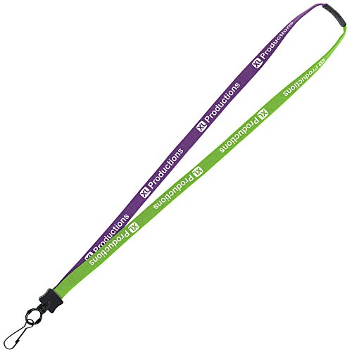 Two-Tone Cotton Lanyard - 5/8" - Metal Swivel Snap Hook Main Image