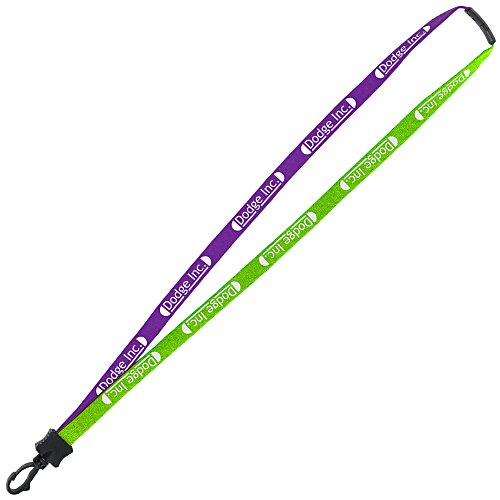 Two-Tone Cotton Lanyard - 5/8" - Plastic Swivel Snap Hook Main Image