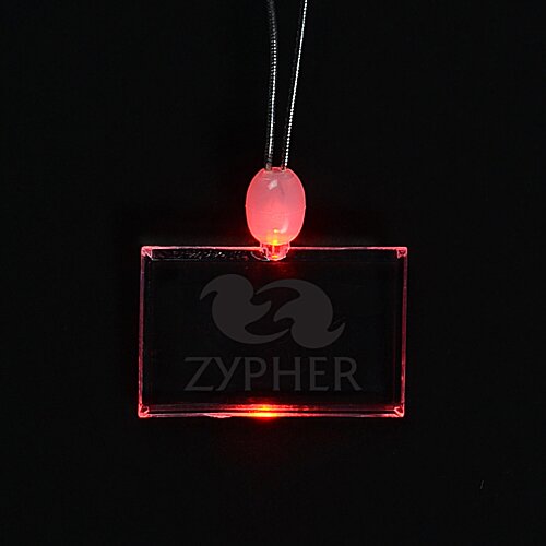 Light-Up Pendant Necklace - Rectangle Main Image