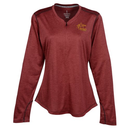 Quadra Performance Long Sleeve 1/4-Zip Shirt - Ladies' Main Image