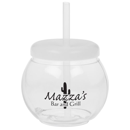 Fish Bowl Cup with Straw - 20 oz. Main Image