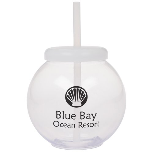 Fish Bowl Cup with Straw - 46 oz. Main Image