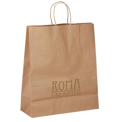 Kraft Paper Brown Shopping Bag - 15" x 13" Main Image