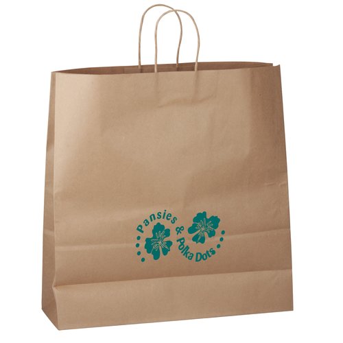 Kraft Paper Brown Shopping Bag - 18-3/4" x 18" Main Image