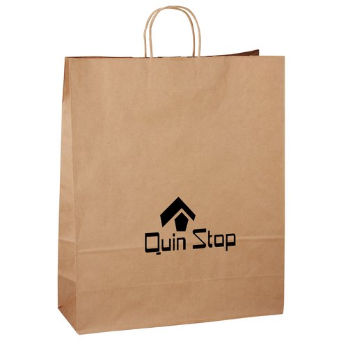 Kraft Paper Brown Shopping Bag - 19" x 16" Main Image
