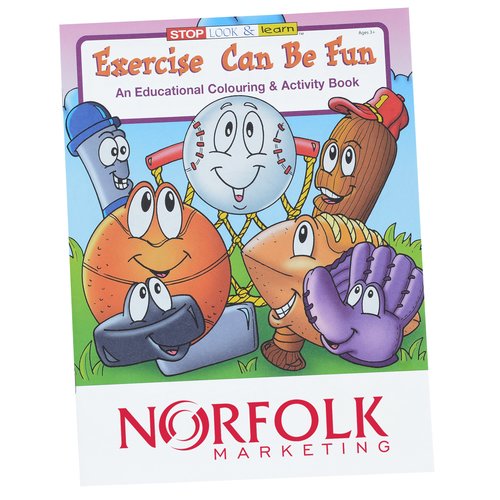 Exercise Can Be Fun Colouring Book Main Image