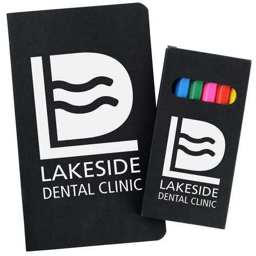 Jotter & Pencil Crayon Set - Matte Black Main Image