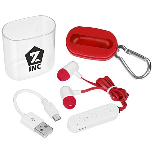 Bluetooth Ear Buds with Carabiner Case Main Image
