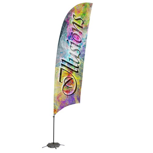 Indoor Value Razor Sail Sign - 15 feet - One Sided Main Image