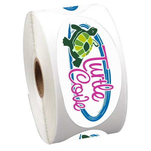 Full Colour Sticker by the Roll - Oval - 1-3/4" x 3-5/8" Main Image