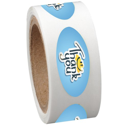 Full Colour Sticker by the Roll - Oval - 3/8" x 7/8" Main Image
