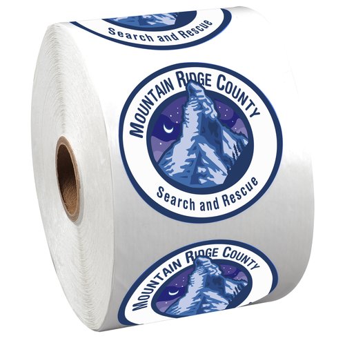 Full Colour Sticker by the Roll - Circle - 2 1/4 inches Main Image