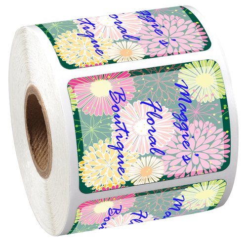 Full Colour Sticker by the Roll - Rectangle- 1-1/2" x 2" Main Image