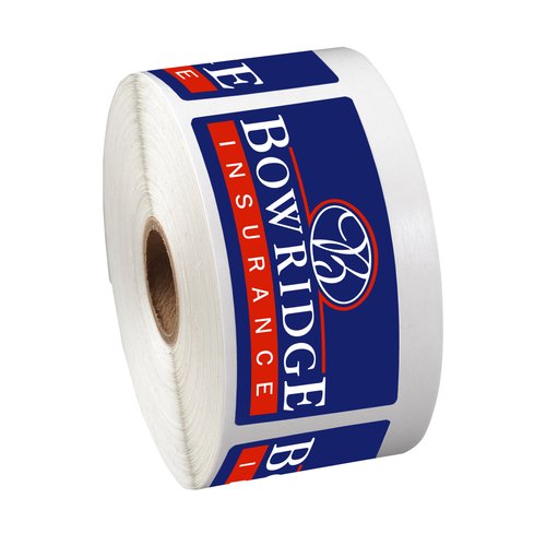 Full Colour Sticker by the Roll - Rectangle- 1-1/2" x 3" Main Image