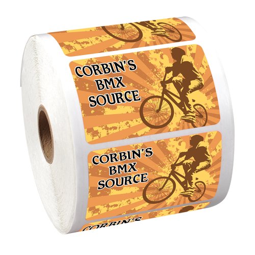 Full Colour Sticker by the Roll - Rectangle- 1-3/4" x 2-3/4" Main Image