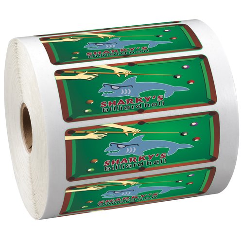 Full Colour Sticker by the Roll - Rectangle- 1-1/4" x 3-5/8" Main Image