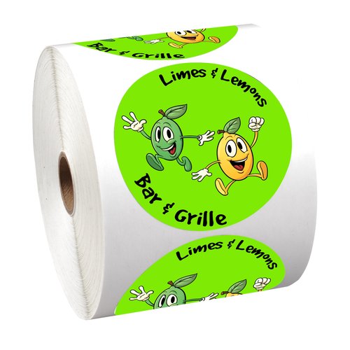 Full Colour Sticker by the Roll - Circle - 3 1/4 inches Main Image