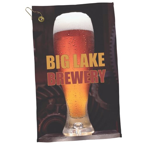 Full Colour Plush Golf Towel - 18 inches x 11 inches Main Image