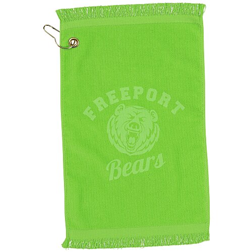 Fringed Golf Towel - 18 inches x 11 inches - Colour Main Image