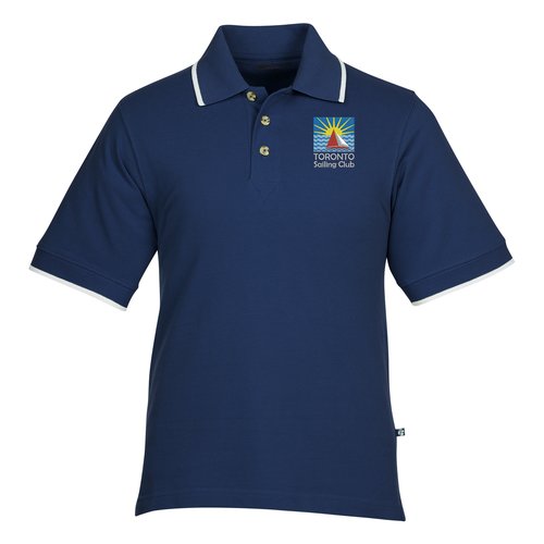 Tipped Combed Cotton Pique Polo - Men's - 24 hr Main Image