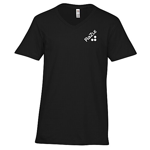 Fruit of the Loom Sofspun V-Neck T-Shirt - Men's - Colours - Screen Main Image