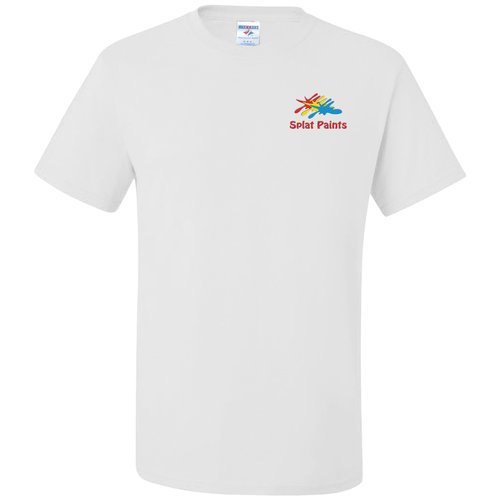 Jerzees Dri-Power 50/50 T-Shirt - Men's - White - Embroidered Main Image