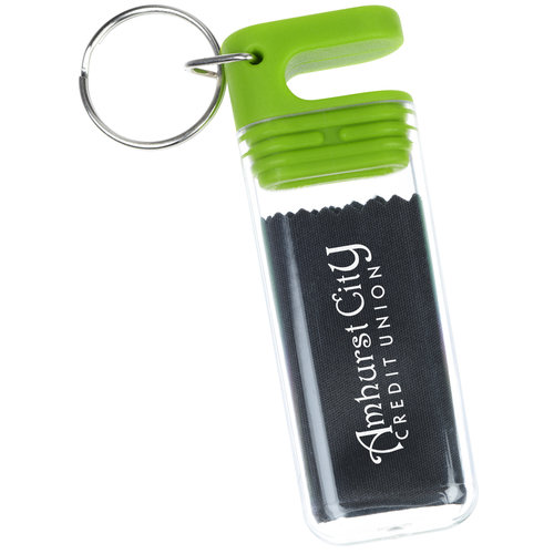 Edge Phone Stand and Cleaning Cloth Keychain Main Image