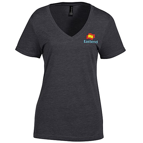 Primease Tri-Blend Deep V-Neck Tee - Ladies' - Embroidered Main Image