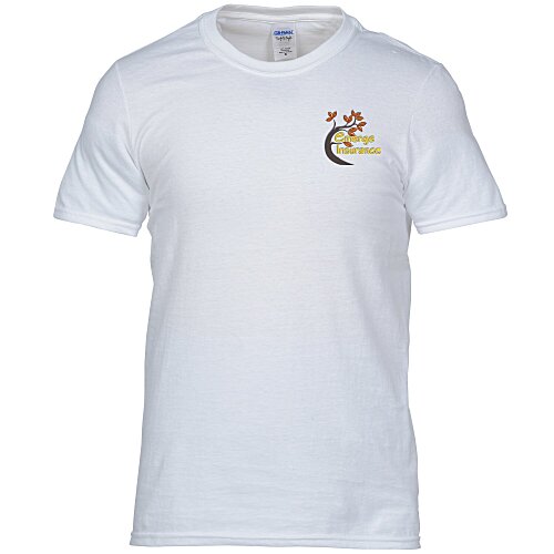 Gildan Softstyle T-Shirt - Men's - White - Embroidered Main Image