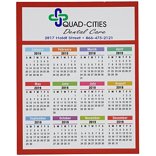 Colourful Calendar Magnet Main Image