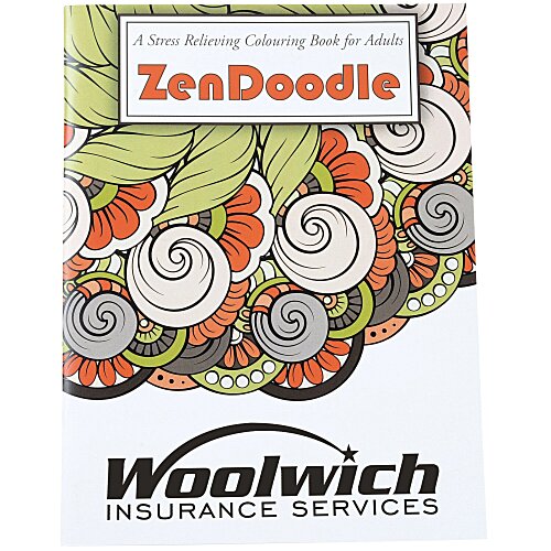 Stress Relieving Adult Colouring Book - Zen Doodle Main Image