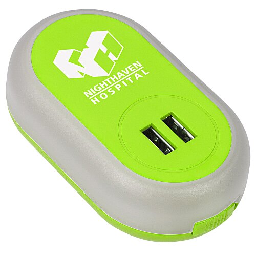 Dual Port USB Light-Up Wall Charger Main Image