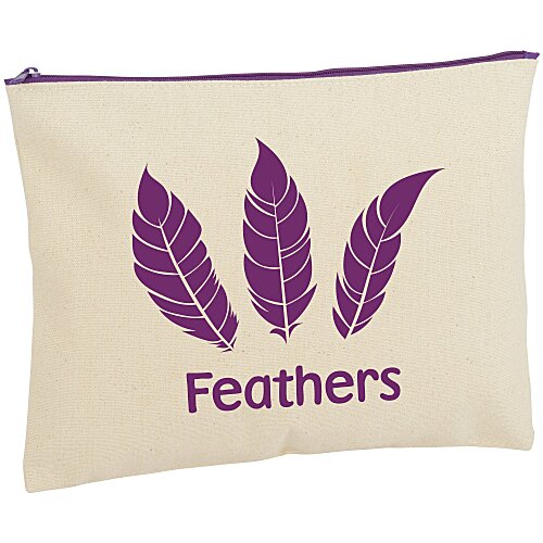 Chroma Zip Cotton Pouch - 8 3/4 inches x 11 inches Main Image