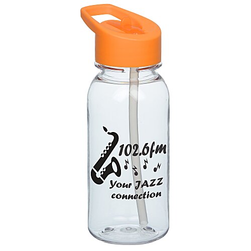 Clear Impact Cadet Water Bottle with Flip Straw Lid - 18 oz Main Image