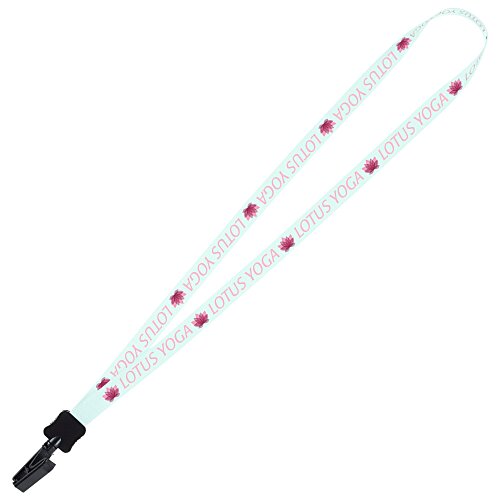 Dye-Sublimated Tubular Lanyard - 1/2" - 32" - Plastic Bulldog Clip Main Image