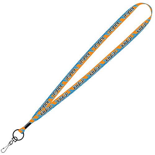 Dye-Sublimated Tubular Lanyard - 1/2" - 32" - Metal Swivel Snap Hook Main Image