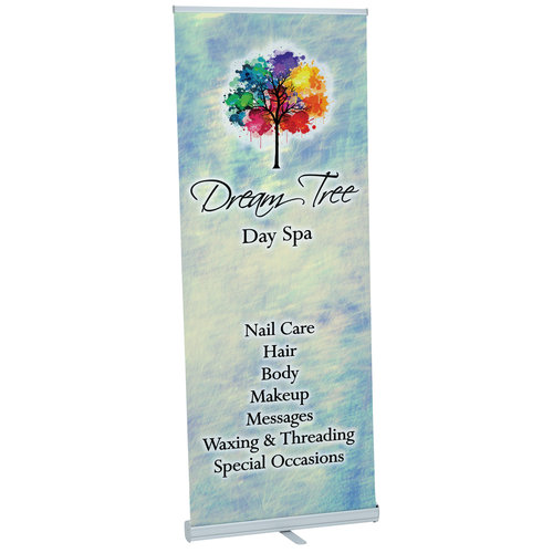 Single Foot Retractable Fabric Banner Display - 33 1/2 inches Main Image