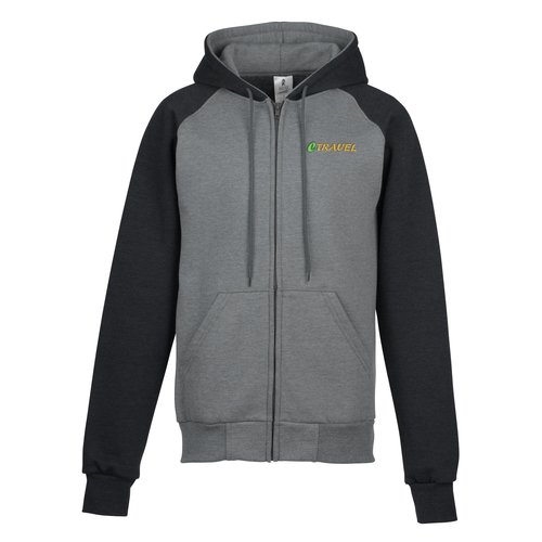 King Athletics Raglan Colourblock Full-Zip Sweatshirt - Embroidered Main Image